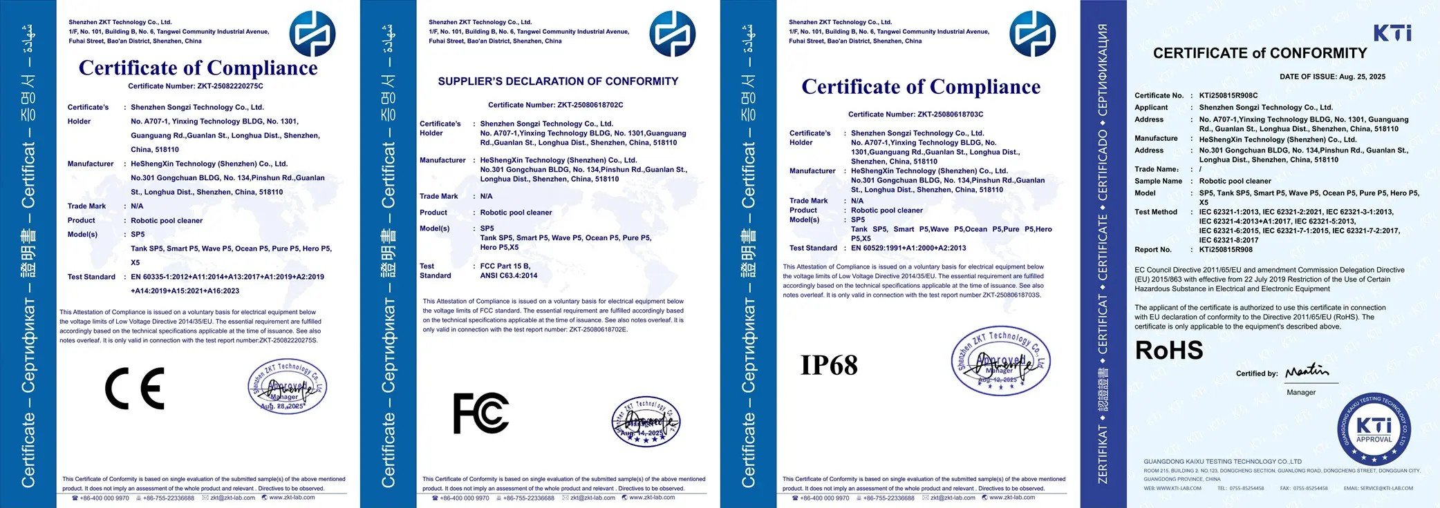 FaciloPool Certifications